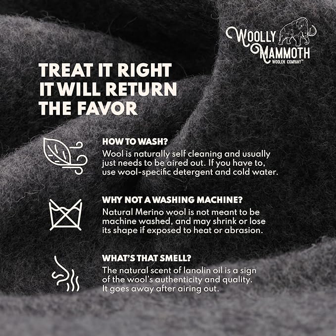 Woolly Mammoth Woolen Company Merino Wool Camping Blanket - 66 × 90 in, Red/White & Blue Plaid - 80% Merino Wool Heavyweight Outdoor Throw Blanket - Insulating for Picnic & Travel-Ruum Studio Home