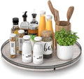 18" Lazy Susan Wood Turntable Organizer for Kitchen Decor, Farmhouse Round Wooden Lazy Susan Organization and Storage for Cabinet, Dining Table, Pantry, Bathroom, Countertop, Centerpiece, Home Decor-Ruum Studio Home