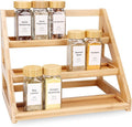 3-Tier Natural Bamboo Spice Rack Organizer - for Kitchen Cabinets, Countertops & Pantries - Space-Saving Tiered Shelf-Ruum Studio Home