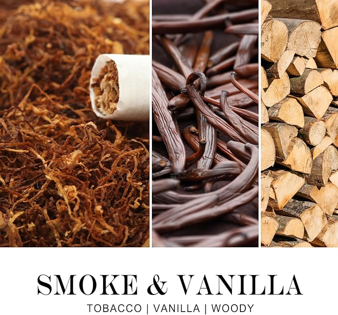 2 Pack Smoke & Vanilla Candle | Candles for Men - Masculine Candle, Soy Candles for Home Scented - Gifts for Men, Home Fragrance Gifts - Each of 7oz-Ruum Studio Home
