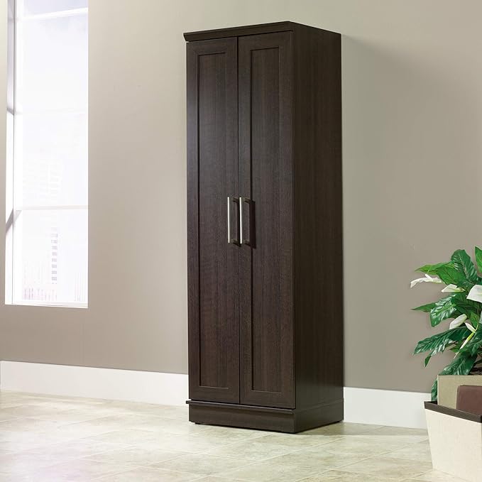 Sauder HomePlus Kitchen Pantry Storage Cabinet with Adjustable Shelves, Laundry Bathroom, L: 23.31" x W: 17.01" x H: 71.18", Dakota Oak-Ruum Studio Home
