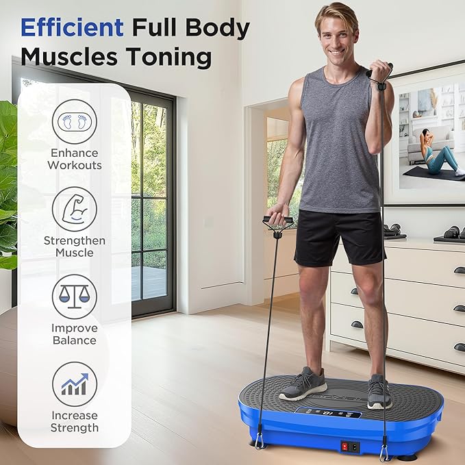 FEIERDUN Vibration Plate Exercise Machine, Vibration Plate for Lymphatic Drainage, Power Plate Vibration Platform for Weight Loss, Toning & Wellness-Ruum Studio Home