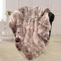 Bcareself Faux Fur Blanket Two Sided Ultra Soft Fluffy Reversible Fuzzy Throw Blanket for Women Men Double Sided Ombre Faux Luxe Faux Fur Thick Minky Blanket for Couch Bed-Ruum Studio Home