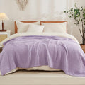 EMME Cotton Muslin Blanket King Size - Soft, Breathable Layering Blanket, 108"x90", All Season Gauze, Lavender-Ruum Studio Home