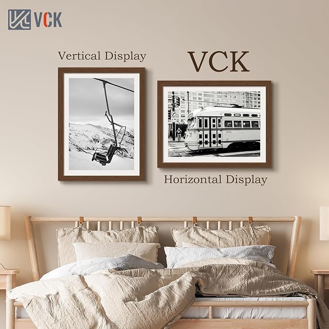 VCK 18x24 Brown Poster Frame 3 Pack, Wood Picture Frame with Exclusive Wood Grain, Wall Mounting Hanging-Ruum Studio Home