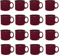 Set of 16 Ceramic Campfire Mugs – 15 Oz, Maroon – Coffee & Tea Cups for Home, Work, Travel, Camping – Customizable, Great for DIY, Events, Companies-Ruum Studio Home