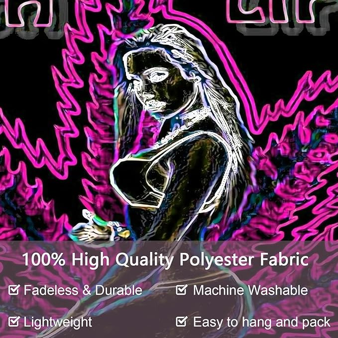 ADDWel Blacklight Tapestry for Bedroom, Tapestry Glow In The Dark, UV Reactive Black Light Posters Wall Hanging for Bedroom Dorm Living Room Backdrop Decor-Ruum Studio Home
