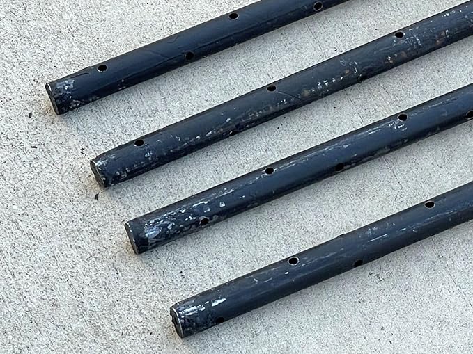 Sandbaggy Round Steel Concrete Form Stakes with Nail Holes - Rust Resistant Coating - Removable, Reusable (20, 3/4 in X 60 in)-Ruum Studio Home