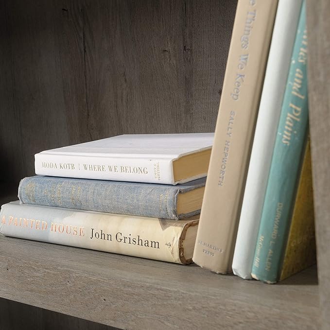 Sauder Miscellaneous Storage 3-Shelf Bookcase/ Book shelf, Mystic Oak finish-Ruum Studio Home