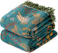 MSGKV Boho Throw Blanket Cotton Blanket for Couch and Sofa Cover for Living Room Summer Throw Cozy Gauze Blanket 50" x 60"-Ruum Studio Home