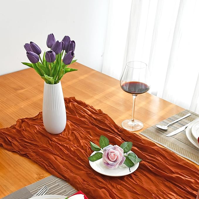 Mandy's Artificial Tulips 20 Stems Purple PU Faux Flowers for Wedding Home Decor 13.5 Inch-Ruum Studio Home