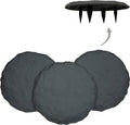 Ei Circular 15.5” Stepping Stones with Ground Stakes - Home or Garden Step Stones for Outdoor Walkway or Pathway Pavers - Resin Material (8, Slate Grey)-Ruum Studio Home