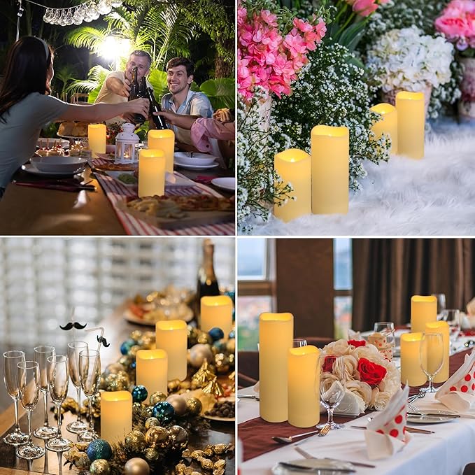 144-Pack LED Flameless Candles with Remote Control for Home and Special Occasions (Three Sizes)-Ruum Studio Home