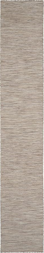 Nourison Positano Indoor/Outdoor Beige 2'2" x 10' Area Rug, Easy Cleaning, Non Shedding, Bed Room, Living Room, Dining Room, Backyard, Deck, Patio (2x10)-Ruum Studio Home