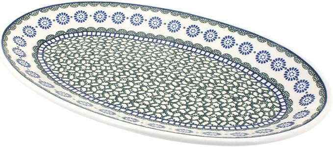 Blue Rose Polish Pottery Maia Large Oval Platter-Ruum Studio Home