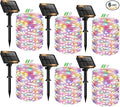 6 Pack Solar Fairy Lights for Outside Waterproof, 49FT/15M 150LED Solar String Lights Outdoor 8 Modes Solar Twinkle Lights for Garden Yard Christmas Tree Wedding Party Decor, Multicolor-Ruum Studio Home