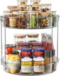 LAMU 12 inch 2 Tier Lazy Susan Turntable Organizer Rotating Spice Rack Organization for Cabinet, Kitchen, Pantry, Countertop, Bathroom, Vanity, Medicine Cabinet Organizer, Grey-Ruum Studio Home