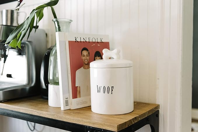Creative Co-Op Woof Jar with Bone Handle on Lid-Ruum Studio Home