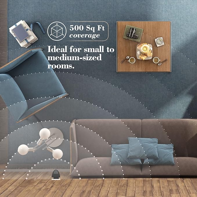 AROMAPLAN Authentic Plug in Waterless Diffuser - Up to 500 Sq. FT Coverage - Nanotechnology Plug in Oil Diffuser for Essential Oils -for Home and Office - Wall Silent & Waterless Oil Diffuser (Black)-Ruum Studio Home