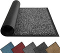 Mibao Front Door Mat, Dirt Trapper Welcome Mat for Outdoor Indoor, Non-Slip Waterproof Doormat, Durable Machine Washable Low Profile Entry Rug for Back Door Outside Patio Porch, 36" x 24", Grey-Ruum Studio Home