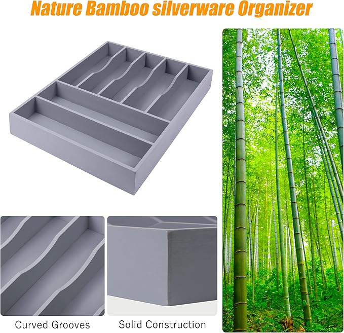Kitchen Silverware Drawer Organizer and Storage Organizador Small De Cucharas y Tenedores Cubiertos Para Gavetas Cocina Para Gabinete Cajones Cocina Cajones Cocina Para Gabinete Hogar y Cocina Ofertas-Ruum Studio Home