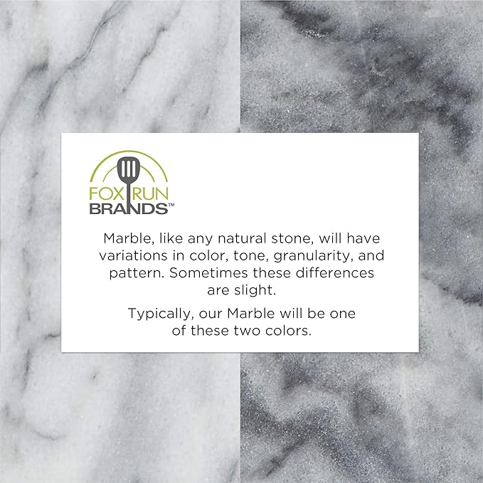Fox Run 48749 Natural White Polished Marble Stone Coasters, Set of 6-Ruum Studio Home