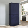 ARTPOWER 72" Tall Kitchen Pantry Storage Cabinet with Drawer and Adjustable Shelves, Pantry Cabinet for Kitchen, Bathroom or Hallway, Blue-Ruum Studio Home