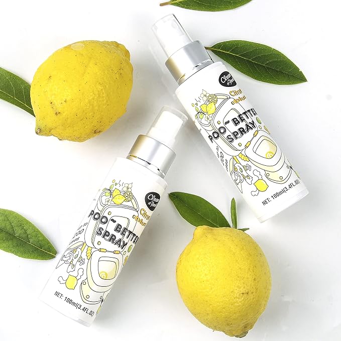 Clean-n-Fresh Toilet Spray, 6.8 Fl.oz Poo Spray | Up to 400+ Uses, 100% Natural Plant Essential Oil Citrus Scent, Bathroom Deodorizer-Ruum Studio Home
