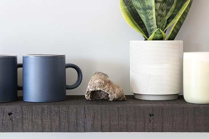 Urban Legacy Reclaimed Barnwood Planks | Floating Shelves for Wall w/Flush Mount Shelf Bracket Set Included | Set of 2 (Coffee Bean, 30"x7"x 2")-Ruum Studio Home