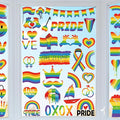 9 Sheets LGBT Rainbow Window Clings, Pride Decorations Window Cling, Gay Love Heart Stickers, Double-Side Pride Wall Clings Decals for Pride Day LGBTQ Rainbow Party Parades Supplies Decor-Ruum Studio Home