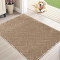 Stiio Dirt Trapper Door Mat 24x35.5 Inches, Front Doormat Indoor Outdoor Entrance Low Pile, All-Season, All-Weather Absorbent Entry Rug, Washable Non Slip Rug for Entryway, Brown-Ruum Studio Home