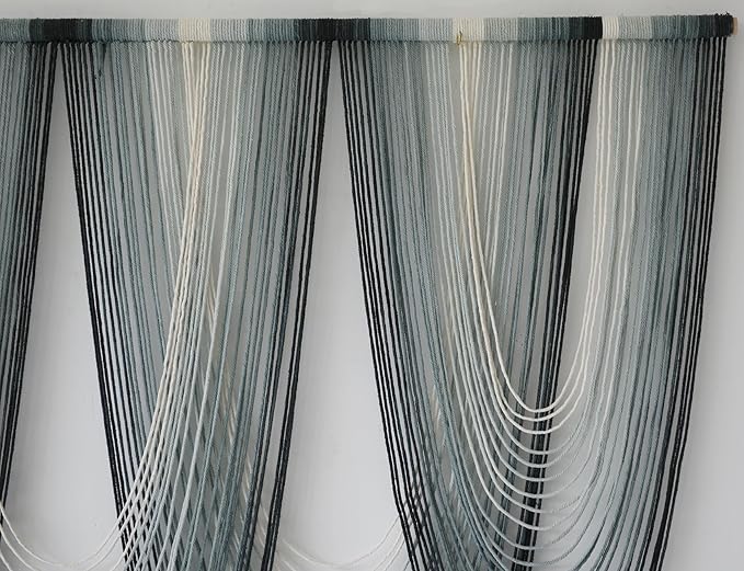 IOWER Large Macrame Wall Hanging Dip-Dyed Macrame Wall Decor Boho Wall Decor Craftsmanship Fiber Art 57" W x 41" L-Ruum Studio Home