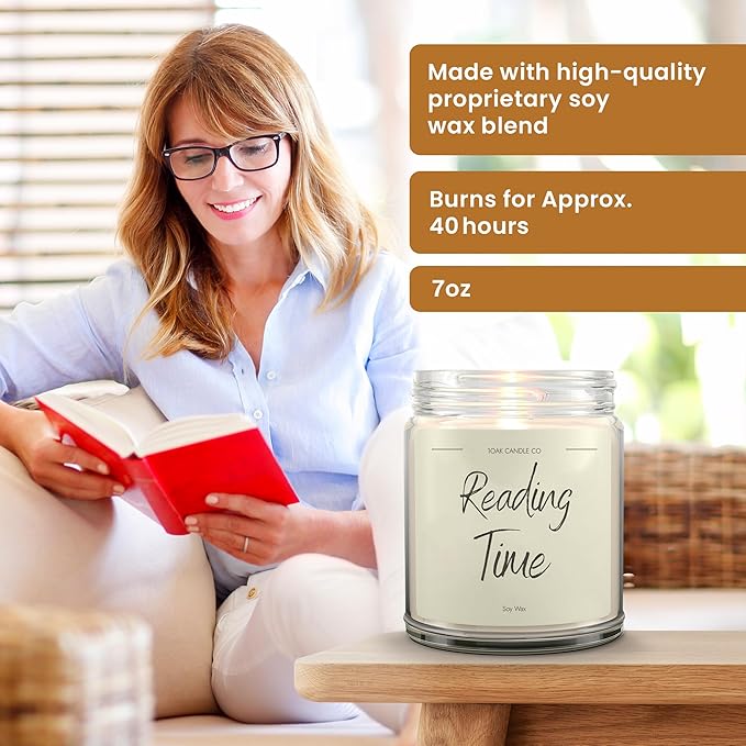 1OAK Vanilla Soy Candles - Reading Candle - Gifts for Readers - Cool Gifts for Book Lovers Women - Book Themed-Ruum Studio Home