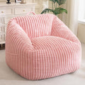 BYBYME Giant Bean Bag Chair for Adults and Kids, Large Comfy Cozy Beanbag, Floor Sofa for Teens, Living Room, Gaming, Reading, Pink-Ruum Studio Home