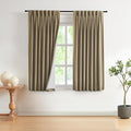 Vision Home Brown Pinch Pleated Full Blackout Curtains Linen Blended Room Darkening Window Curtains 72 inch for Living Room Bedroom Thermal Insulated Pinch Pleat Drapes with Hooks 2 Panel 40" Wx72 L-Ruum Studio Home