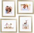 Sheffield Home 4 Piece Gallery Wall Frame Set, 8x10 Inch, Gold-Ruum Studio Home