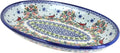 Blue Rose Polish Pottery Winter Cardinal Oval Platter-Ruum Studio Home