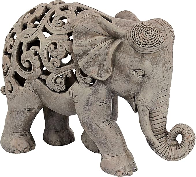 Design Toscano Anjan the Elephant Jali Sculpture-Ruum Studio Home