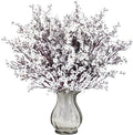 Sggvecsy 10 Pcs Babys Breath Artificial Flowers Gypsophila Bouquets Bulk Real Touch Fake Silk Flowers for Home Wedding DIY Floral Arrangement Kitchen Table Centerpiece Festival Decoration (White)-Ruum Studio Home