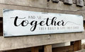 Together They Built A Life They Loved Sign 4x16 Inch, Farmhouse Signs for Home Decor and So They Built A Life They Loved Rustic Signs Wall Decor Love Sign Love Decor for Bedroom-Ruum Studio Home