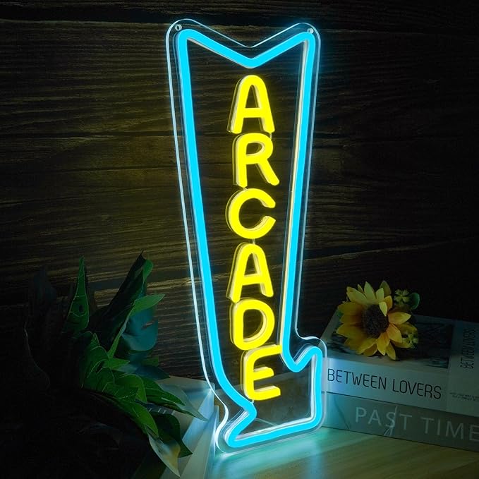 Arcade Neon Sign LED Light Dimmable Gaming Lights for Wall Decor USB Powered Neon Gaming Sign for Game Rooms, Bars and Retro Arcade Decor Gifts for Teenage Boys, Kids-Ruum Studio Home