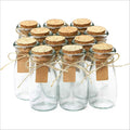 Otis Classic Small Glass Jars with Lids – Set of 12 Mini Glass Bottles with Corks for Halloween Decorations Fall Décor Wedding & Party Favors, Halloween DIY Crafts, Potions, Spices & Candy, 3.4 oz-Ruum Studio Home
