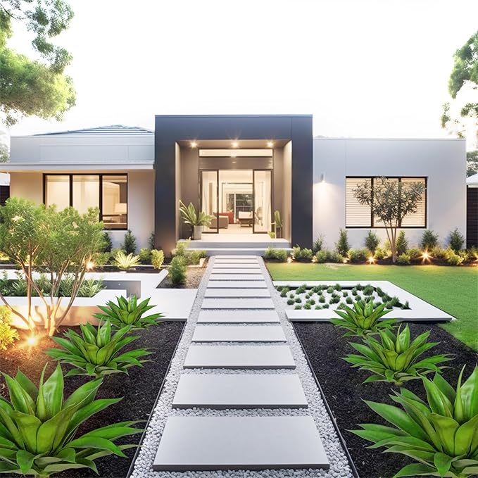 Artificial Agave Plants,Large UV Resistant Fake Agave Planters for Indoor and Outdoor Decorating Artificial Plants for Outdoors Fake Plants(1Pack, 28")-Ruum Studio Home