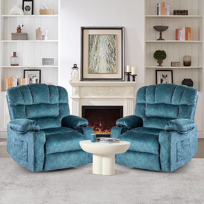 Recliner Chair Manual Modern Ergonomic Lounge Single Sofa Seat Living Room Lounge Recliners on Clearance Foam Filling-Ruum Studio Home