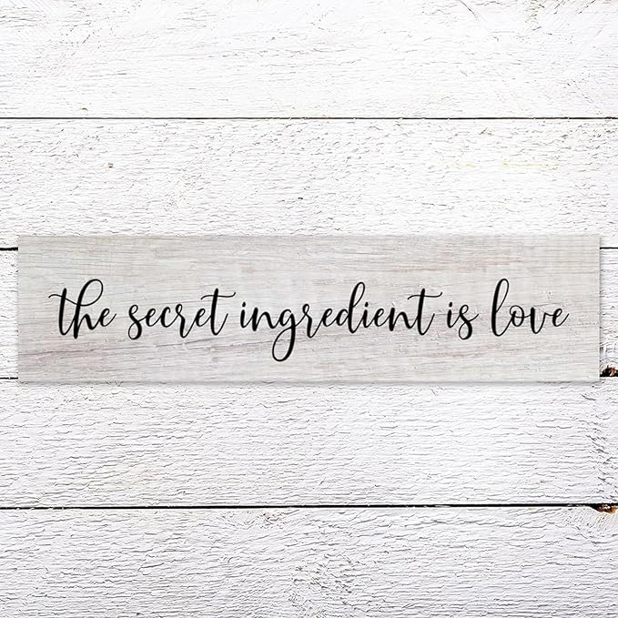 Generic Funny Wood Sign The Secret Ingredient is Love Rustic Wooden Hanging Sign Home Farmhouse Kitchen Wall Decoration 16 x 4 Inch-Ruum Studio Home