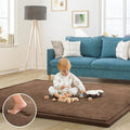 Baby Play Mat for Floor Tummy Time Nursery Rug Muscle Area Rug Playroom Rug Tatami 50 * 50" Memory Foam 1.3" Thick Crawling Mat For Babies,Toddlers, Infants, Kids,Floor Mat,Coffee-Ruum Studio Home