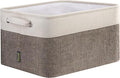 BALEINE 1 Pack Fabric Storage Bins for Shelves, Linen Storage Baskets for Organizing, Decorative Closet Bins for Clothes, Home (Brown, 15''x11''x9.5'')-Ruum Studio Home
