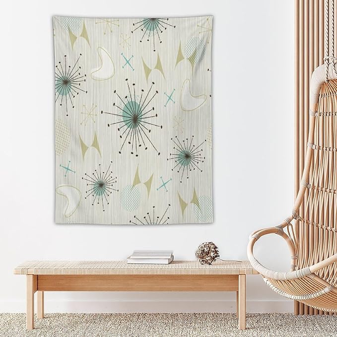ICMOLYYENLO Boho Medieval Cat Tapestry, Abstract Atomic Starburst Geometric Aesthetic Art Wall Hanging For Bedroom Living Room Dormitory 40x60 Inches-Ruum Studio Home
