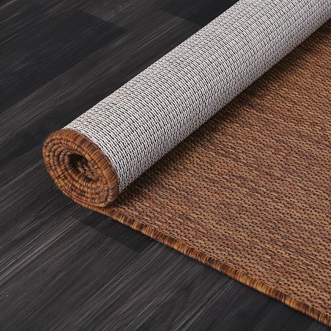 CAMILSON Outdoor Rug 9x12 Modern Area Rugs for Large Indoor and Outdoor Patios and Porches - Waterproof, Washable, Non-Shedding, Easy-to-Clean Outside Carpet (9 x 12, Solid - Gold)-Ruum Studio Home