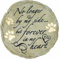Spoontiques - Garden Décor - No Longer by My Side Stepping Stone - Decorative Stone for Garden, 9.63" Diameter-Ruum Studio Home